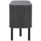 Meuble TV 2 portes tambour et 1 porte vitrée - 59Lx15Px24H