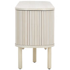 Meuble TV 2 portes tambour et 1 porte vitrée - 59Lx15Px24H